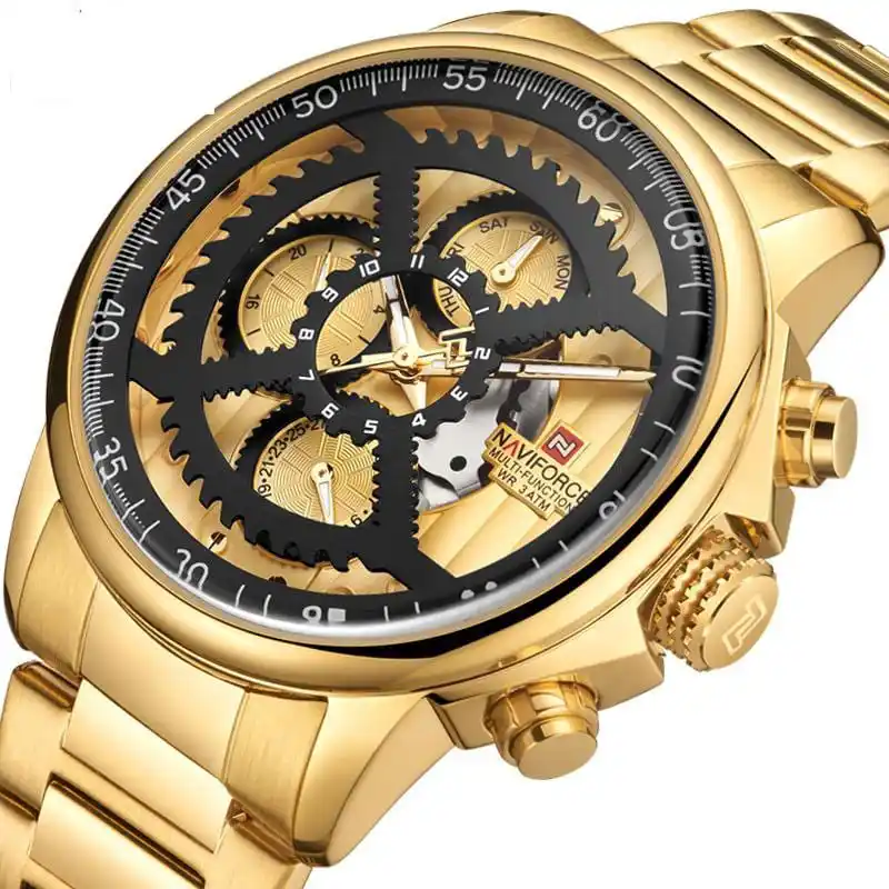 NAVIFORCE Watch Men Fashion Sport Quartz Clock Mens Watches Brand Luxury Full Steel Business Waterproof Watch Relogio Masculino-3283