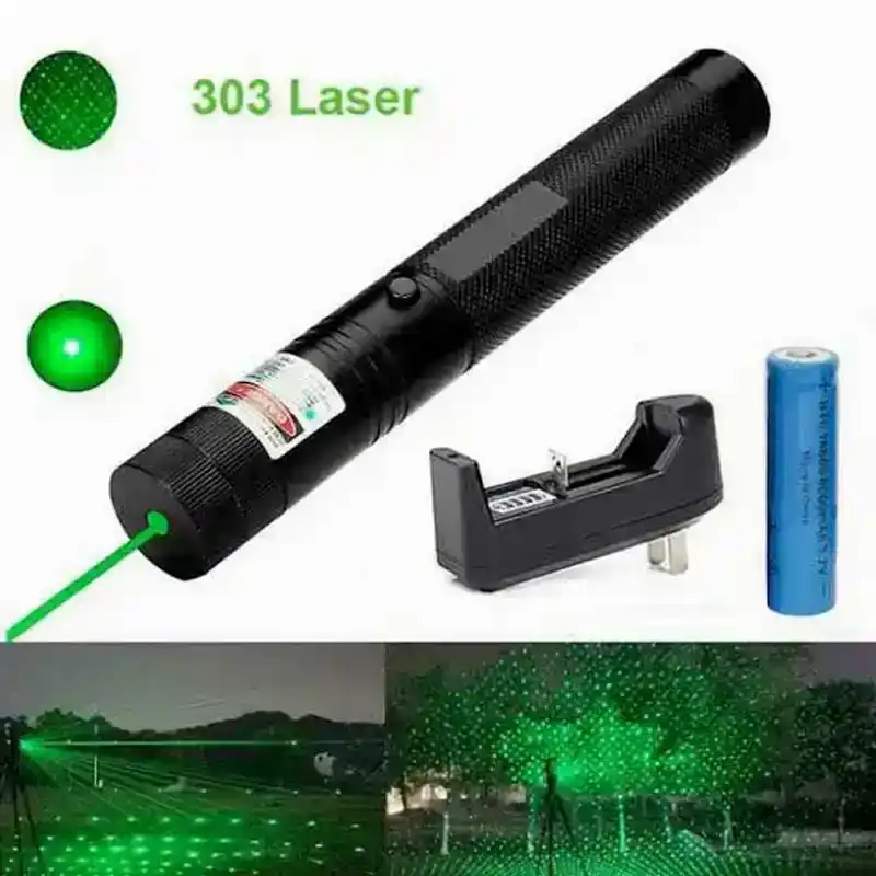 Green laser pointer lights