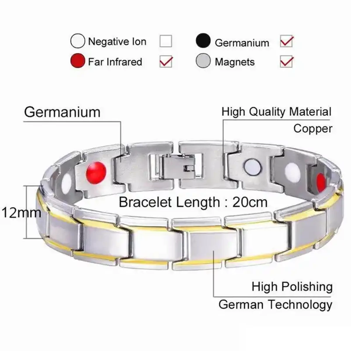 Neodymium অরজিনাল ম্যাগনেটিক ব্রেসলেট